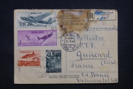 U.R.S.S. - Carte Postale De Riga En Recommandé Pour La France En 1946, Affranchissement Plaisant - L 43645 - Lettres & Documents