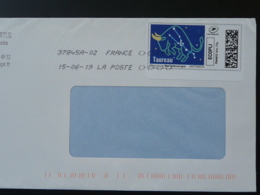Taureau Signe Du Zodiaque Timbre En Ligne Sur Lettre (e-stamp On Cover) TPP 4559 - Printable Stamps (Montimbrenligne)