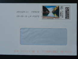 Montagne Mountain Lac Lake Timbre En Ligne Sur Lettre (e-stamp On Cover) TPP 4575 - Printable Stamps (Montimbrenligne)