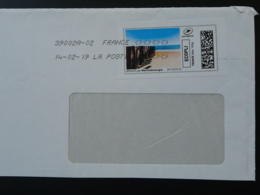 Falaises Timbre En Ligne Sur Lettre (e-stamp On Cover) TPP 4598 - Printable Stamps (Montimbrenligne)