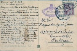 1929 , VATICANO , TARJETA POSTAL CIRCULADA A MOIMENTA DA BEIRA - Brieven En Documenten