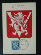 Carte Maximum Card Lion De Bruxelles 1945 Belgique (ref 86330) - 1934-1951