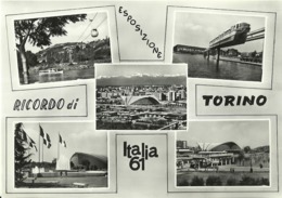 5574 "RICORDO DI TORINO-ESPOSIZIONE ITALIA 61"5 VEDUTE- CART. POS.  NON SPED. - Expositions