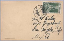 LUXEMBOURG - 35c+10c Willibrord Semipostal - PPC To USA In 1938 - Briefe U. Dokumente