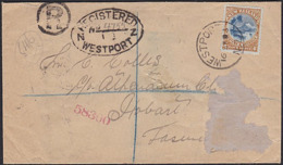 NEW ZEALAND - TASMANIA RARE WESTPORT REGISTERED 1903 - Cartas & Documentos