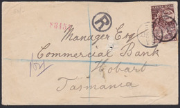 NEW ZEALAND - TASMANIA WELLINGTON REGISTERED 1904 - Cartas & Documentos