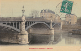 Villeneuve La Garenne Le Pont éditeur Breger Carte Toilée - Villeneuve La Garenne