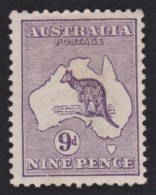 Australia 1913 Kangaroo 9d Violet 1st Watermark MH - Listed Variety - Nuevos
