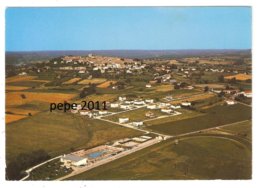 CPSM 47 MONTFLANQUIN - Vue Générale Aérienne - Stade - Piscine - Lotissements - Peu Commune - Monflanquin