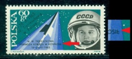 1963 Space,Tereshkova,Vostok 6,Poland,top Broken"E"in "KOSMOSIE",MNH - Variedades & Curiosidades