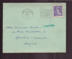 Canada, Enveloppe Du 12 Février 1954, De Toronto Pour Orléans - Covers & Documents
