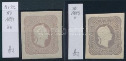 ** * 1887/1894 2 Db Hírlapbélyeg újnyomat Eltérő Színben / 2 Newspaper Stamp Reprints In Different Colours - Sonstige & Ohne Zuordnung