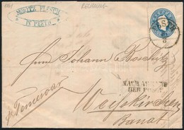 1861 15kr Levélen / On Cover 'PESTH' + 'NACH ABGANG DER POST' - Weisskirchen - Sonstige & Ohne Zuordnung