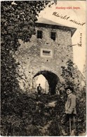 T2/T3 1908 Murány, Murányalja, Murán; Murány Vári Kapu. Lévai Izsó Kiadása / Muransky Hrad / Castle Gate (EK) - Ohne Zuordnung