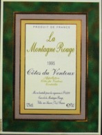 ETIQUETTE De VIN - " CÔTES Du VENTOUX 1995 " - La Montagne Rouge 12° - 75cl - Parfait Etat - Côtes Du Ventoux