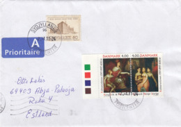 GOOD DENMARK Postal Cover To ESTONIA 2011 - Good Stamped: Castle ; Art - Lettres & Documents