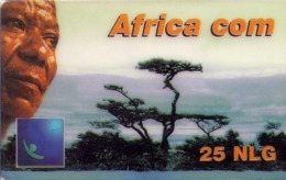 HOLANDA (PREPAGO). Africa Com (blue, Gnanam Logo Left). 12/01. PRE-NL-1516B. (021). - Cartes GSM, Prépayées Et Recharges