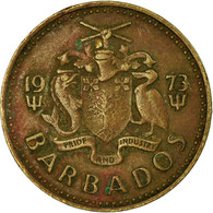 Monnaie, Barbados, 5 Cents, 1973, Franklin Mint, TB+, Laiton, KM:11 - Barbades