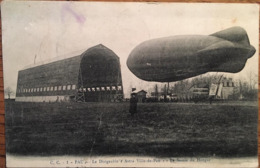 CPA, PAU (64, Pyrénées Atlantiques) Le Dirigeable Astra Ville De Pau La Sortie Du Hangar, écrite En 1914 De Vic Bigorre - Dirigeables