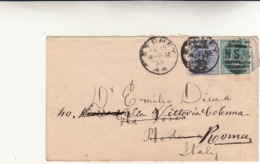 Sydney To Roma Cover 1899 - Lettres & Documents
