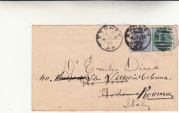 Sydney To Roma Cover 1899 - Cartas & Documentos