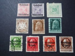 Timbres Volkstaat Bayern Und Württemberg - Bavière Et Wurtemberg - Collections