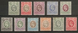 SOMALILAND 1905 - 1911 SET OF 11 STAMPS SG 45/59 MOUNTED MINT Cat £95 - Somaliland (Protettorato ...-1959)