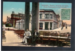 CUBA  Habana- Havana  Prado Y Avenida Del Golfo 1914 Old Postcard - Cuba