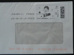 Enfant Child Crayon Timbre En Ligne Montimbrenligne Sur Lettre (e-stamp On Cover) TPP 4617 - Printable Stamps (Montimbrenligne)