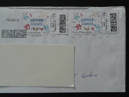 Bonne Année Timbre En Ligne Montimbrenligne Sur Lettre (e-stamp On Cover) TPP 4650 - Printable Stamps (Montimbrenligne)