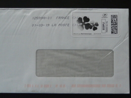 Trèfle à 4 Feuilles Porte Bonheur Timbre En Ligne Montimbrenligne Sur Lettre (e-stamp On Cover) TPP 4648 - Printable Stamps (Montimbrenligne)