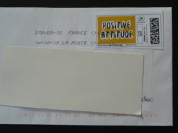 Positive Attitude Timbre En Ligne Montimbrenligne Sur Lettre (e-stamp On Cover) TPP 4662 - Printable Stamps (Montimbrenligne)