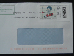 Enfant Crayon Child Timbre En Ligne Montimbrenligne Sur Lettre (e-stamp On Cover) TPP 4667 - Printable Stamps (Montimbrenligne)