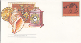 7370FM-INTERNATIONAL MUSEUM DAY, CLOCK, SHELL, SKELETON, SPECIAL COVER, 1980, AUSTRALIA - Storia Postale