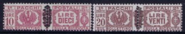 Italy:   Pacchi Postali  Sa 58  + 59 MH/* Flz/ Charniere 1945 - Mint/hinged