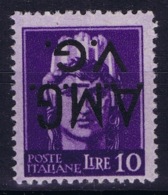 Italy: AMG-VG Sa 11 D Soprastampa Capovolta MH/* Flz/ Charniere Inverted Overprint Signiert /signed/ Signé - Mint/hinged