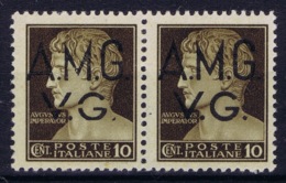 Italy: AMG-VG Sa  1 Pair 1x Broken G In VG MH/* Flz/ Charniere - Ongebruikt