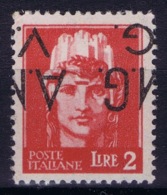 Italy: AMG-VG Sa 9 DC Soprastampa Capovolta E Fortementespostata A Desta Reversed And Displaced   MH/* Flz Signed - Mint/hinged