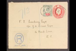 1906 (31 Jan) 1d Red Postal Stationery Envelope, Registered, Uprated With 2d Stamp Tied By "Albion St." Cds's, With "R"  - Unclassified