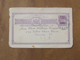 New Zealand Around 1890 Stationery Postcard Epsom To USA - Queen Victoria - Cartas & Documentos