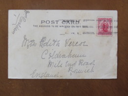 New Zealand 1901 Front Of Cover Dunedin To England - Commerce - Briefe U. Dokumente