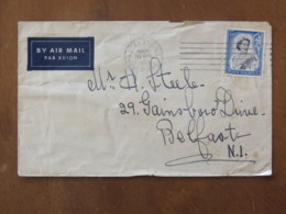 New Zealand 1955 Cover Auckland To North Ireland - Queen - Storia Postale
