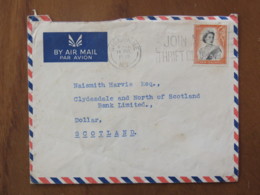 New Zealand 1959 Cover Giseborne To Scotland - Queen - Storia Postale