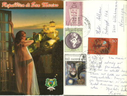 San Marino 1988 Postcard- Castle - Brieven En Documenten