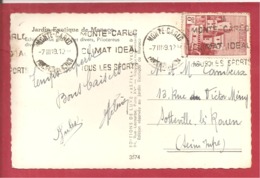 Y&T N°310B MONTE CARLO  Vers FRANCE  1949 - Lettres & Documents