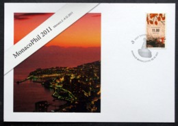 Denmark Special Cancel Cards 2011 Monaco Phil 2011 2-4-2011 Minr.1643A (lot 3601) - Covers & Documents
