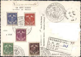 Sur CP Recommandée YT 154 à 158 + 263 CAD Illustré Jubilé Du Souvenir 26 Juin 47 + Cachet Recommandation - Storia Postale