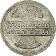 Monnaie, Allemagne, République De Weimar, 50 Pfennig, 1921, Stuttgart, TB+ - 50 Rentenpfennig & 50 Reichspfennig