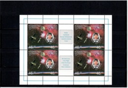 Kazakhstan 1996.  Space (T.Aubakirov). Sh-let Of 8 (4 Strips)+2 Labl.   Michel # 134-35  KB - Kazakhstan