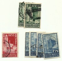 1934 - Belgio 386x2 + 387 + 389x4  Esposizione Di Bruxelles                   C3773   ---- - 1935 – Bruselas (Bélgica)